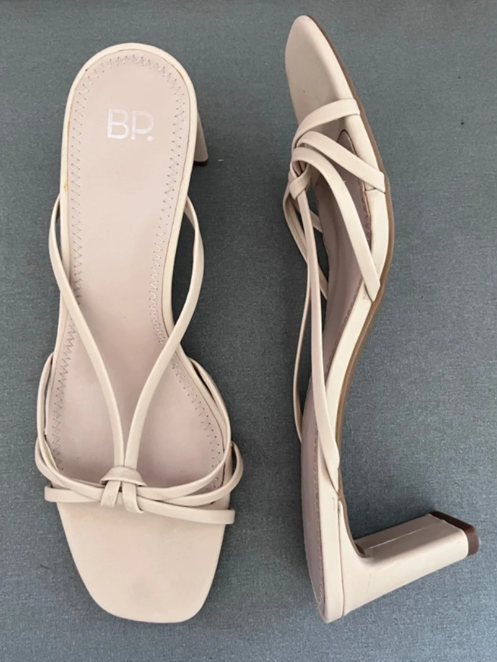 BP Karsyn Women's  Strappy Slide Sandals Beige Size 8.5M
